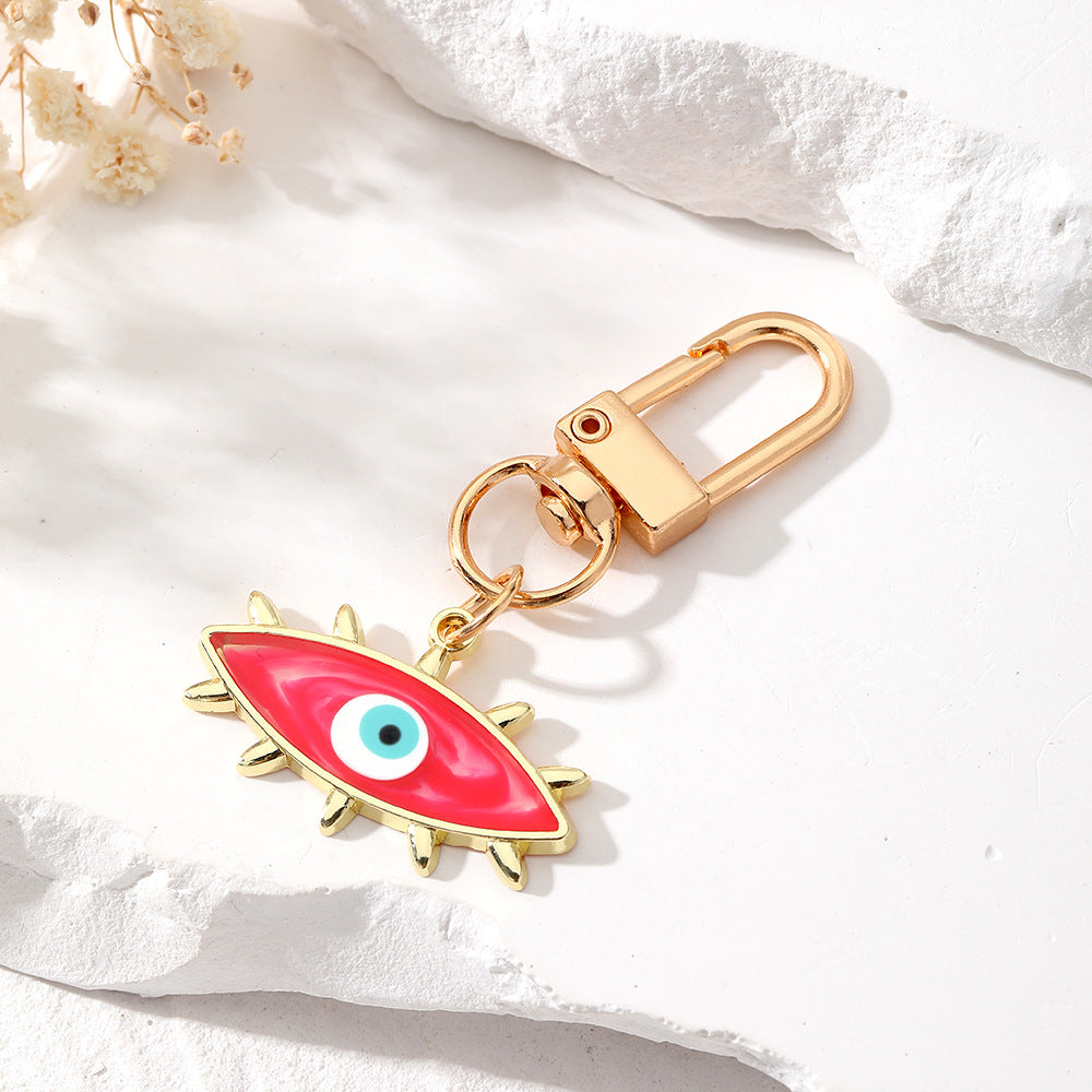 Wholesale Personalized Halo Dye Contrast Demon Eye Alloy Keychain